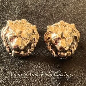 #103 Vintage Anne Klein Lion Head Earrings